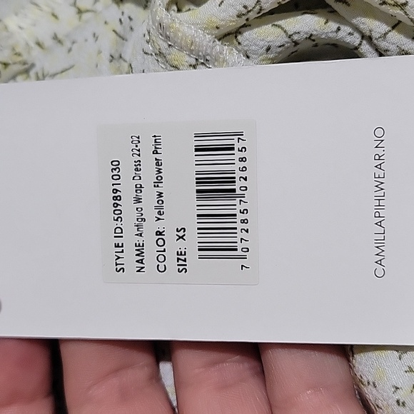 Camilla Pihl Women's XS Antigua Wrap Dress Yellow Flower Print New - Picture 5 of 14